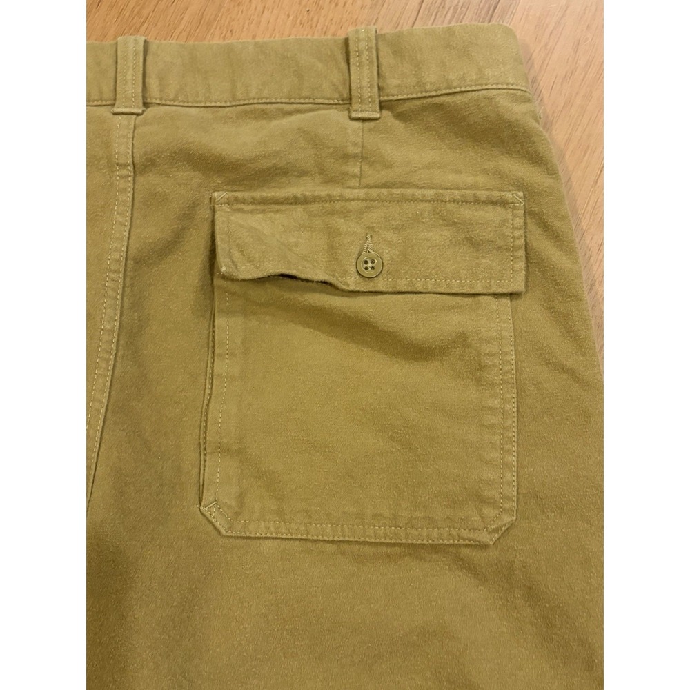 Vintage Gap Field Officer Pants 36x32 Tan Military Wide Leg Baggy Chamois Y2K - Picture 10 of 13